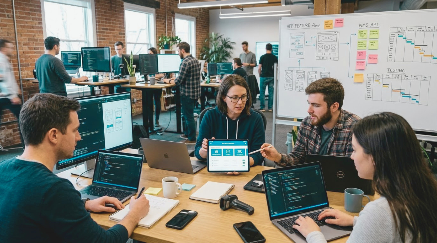 meeting for Warehouse Management Mobile App Development 